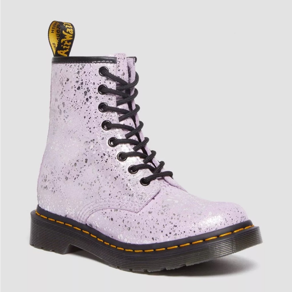 Dr. Martens 1460 Metallic Splatter Suede Lace Up Boots